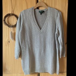 MAKE OFFER!
LAUREN RALPH LAUREN size 1X Knit Sweater Silver